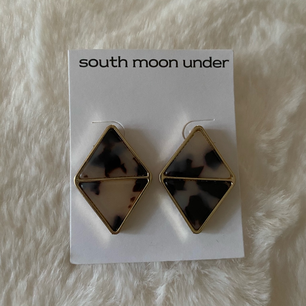 South Moon Under Triangle Earrings